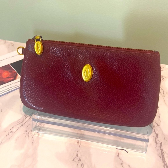 - CARTIER PARIS ZIP POUCH with COA - Picture 1 of 8
